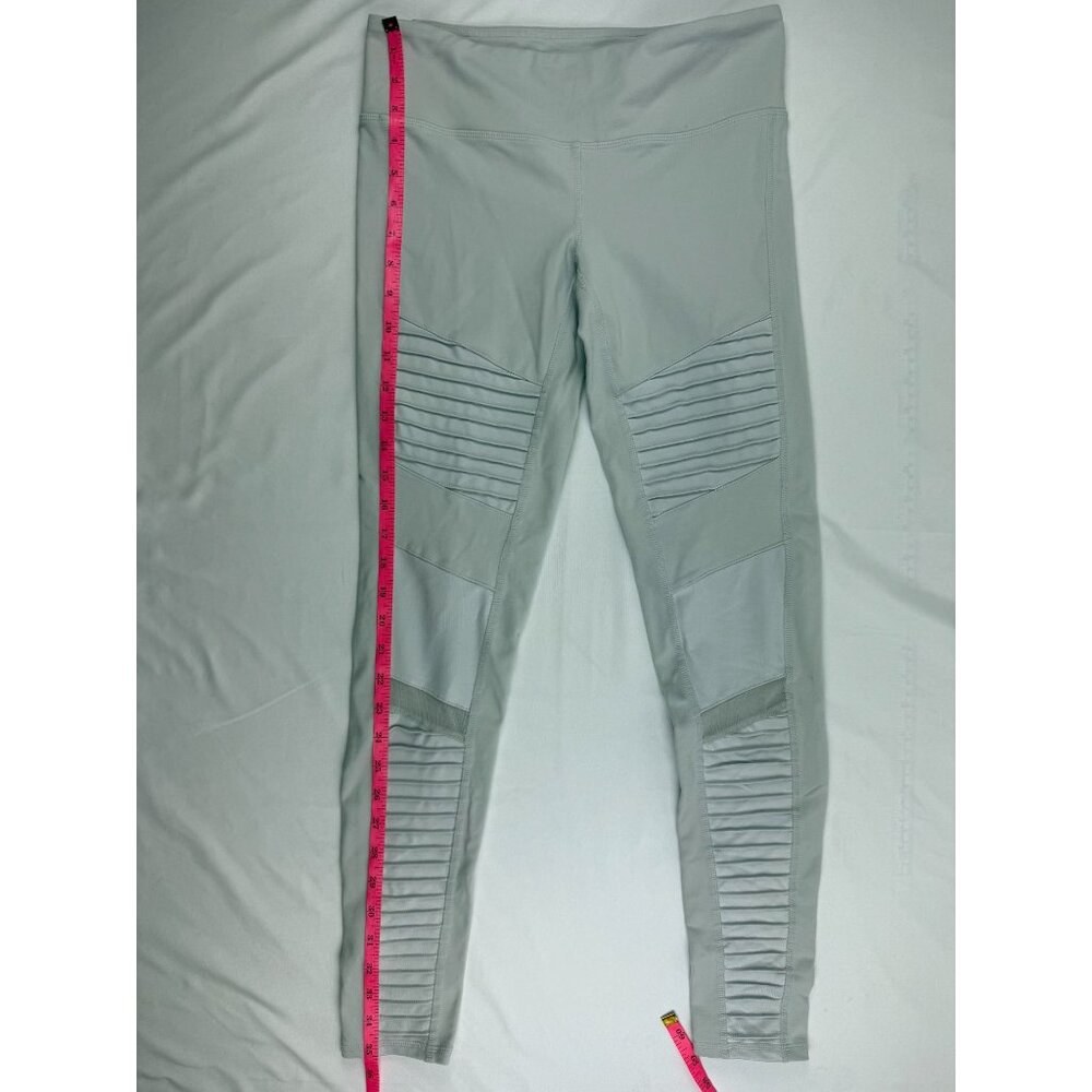 Alo High Waist Moto Long Legging In Alloy Matte/Glossy Panels Size M - Picture 9 of 11